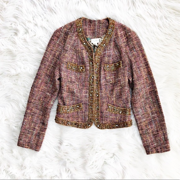 Tracy Reese Jackets & Blazers - Tracy Reese jeweled tweed blazer